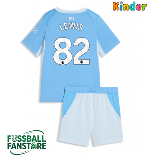 Manchester City Rico Lewis #82 Replik Heimtrikot Kinder 2026-27 Kurzarm (+ Kurze Hosen)
